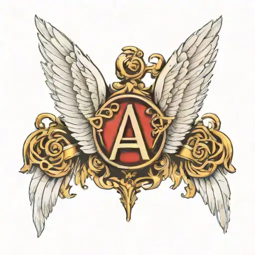 Angel Wings With A Letter A