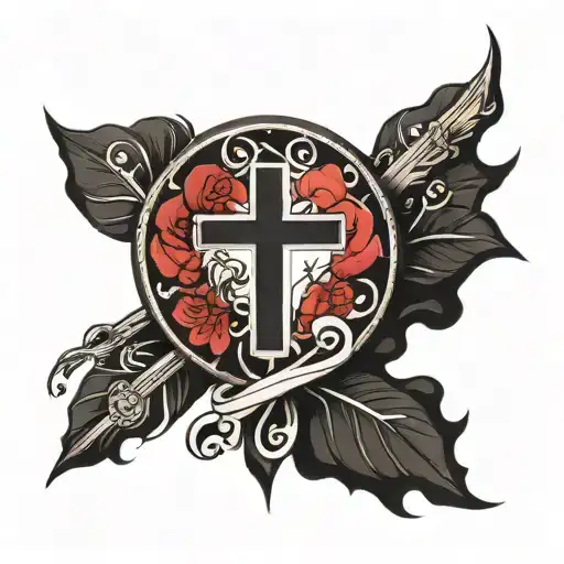 Filipino Sleeve With A Heart A Cross Earth And A Yin Yang Symbol