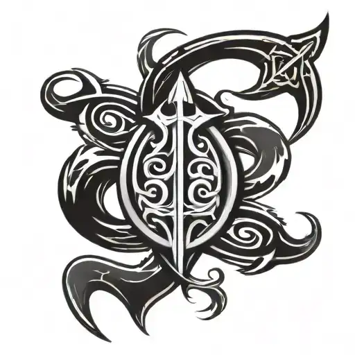 Tribal Trident Symbol