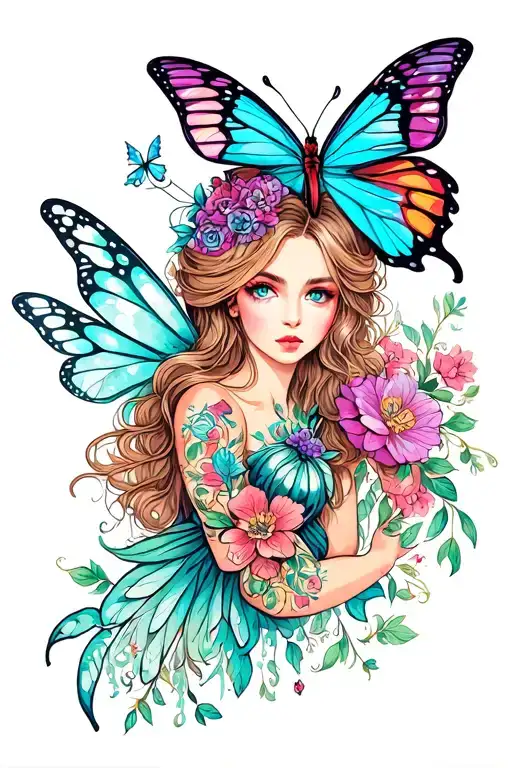 Fairy And Butterfly