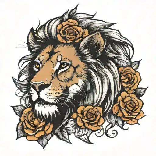 Lion And Rose Wrapped