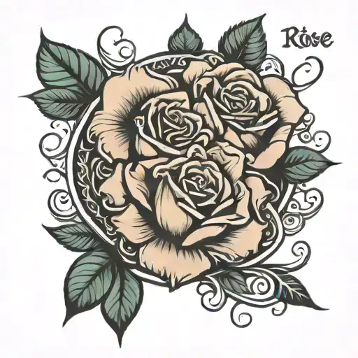 Rose Tattoo Kriti Name Written