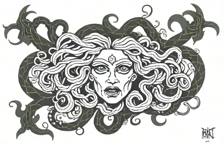 Medusa From The Cheast Up