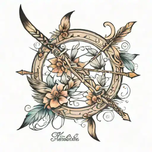 Indian Bow And Arrow With Kids Names