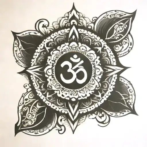 Mandala Ohm Symbol