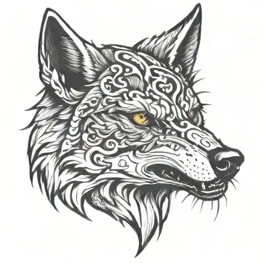 Twoface Wolf Head
