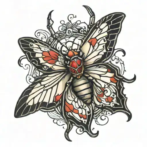 Spider With Its Arms Shaped To Resemble A Butterfly