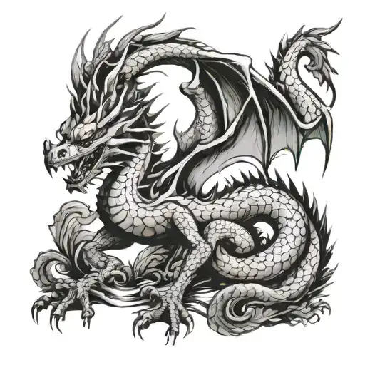 Large Dragon For Leg