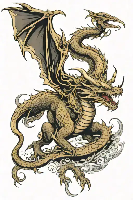 Large Dragon For Leg