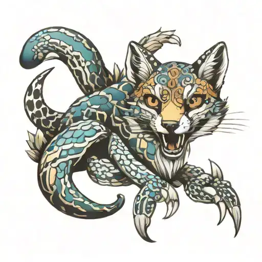 Fox Snake Hybrid Creature Combining