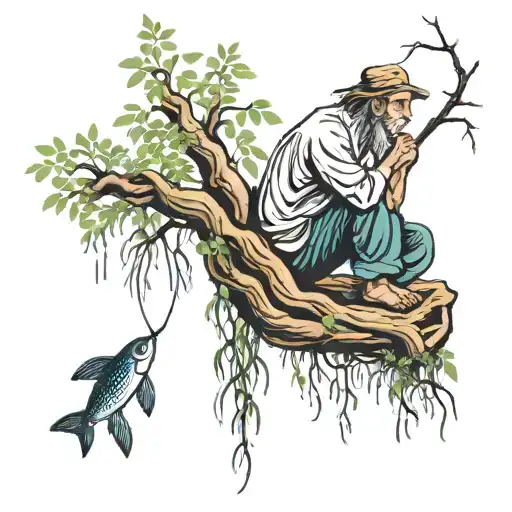 Willow Tree And Fisherman Sleeping