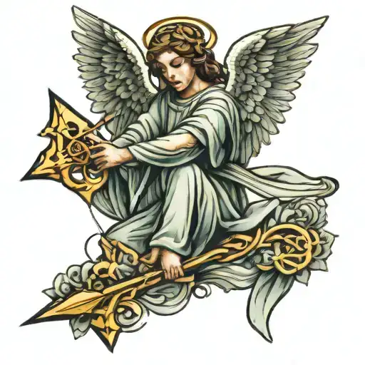 Angel Holding Arrows