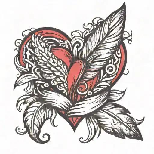 Heart With Feather