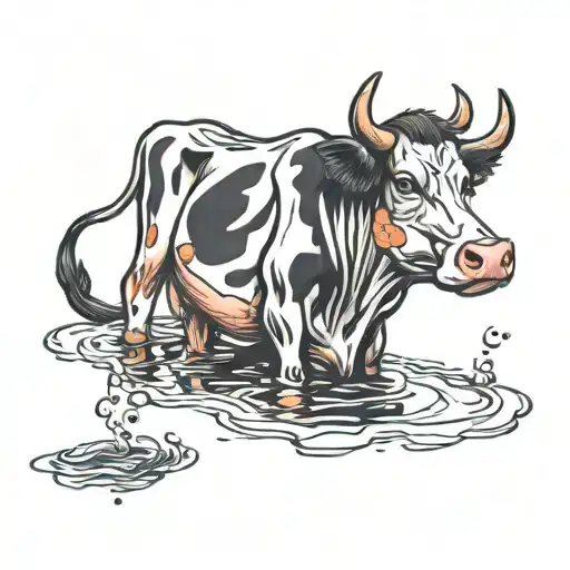 The Cow Who Looked In The Mirror And Saw Herself Drowning