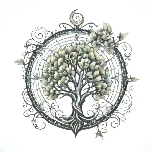 Tree Of Life Fibonacci Spiral Science