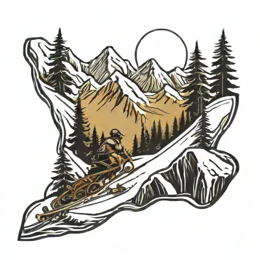 Western Mountains With Skiing