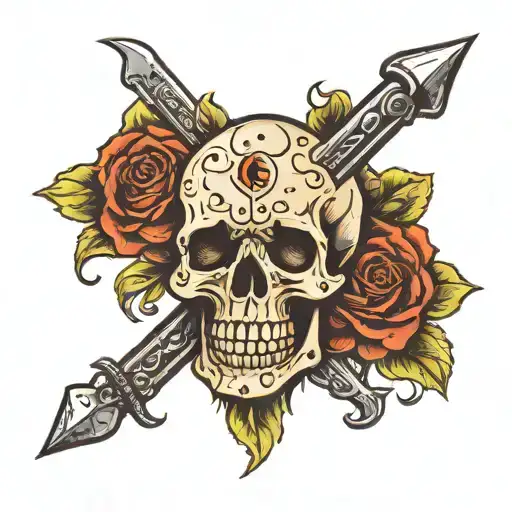 Skull And Smiley Face Made