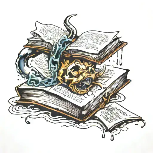 Person Melting Into A Book