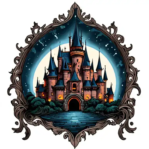 Dark Fantasy Horror Castle Sleeve