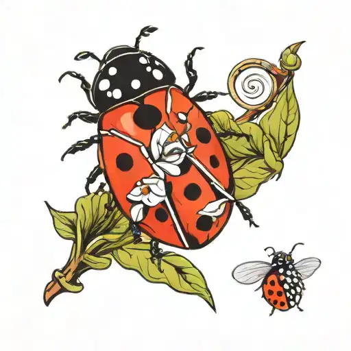 Ladybug And Letter A Minimalist