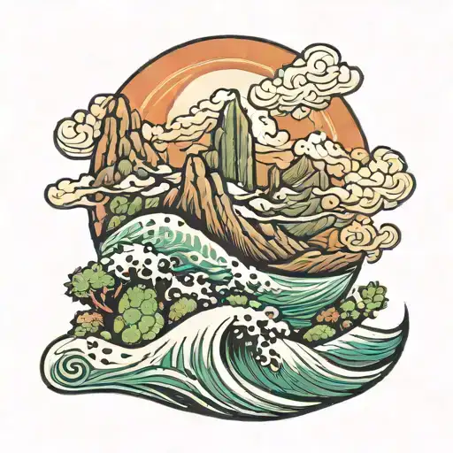 Cactus Mountain Wave Crashing