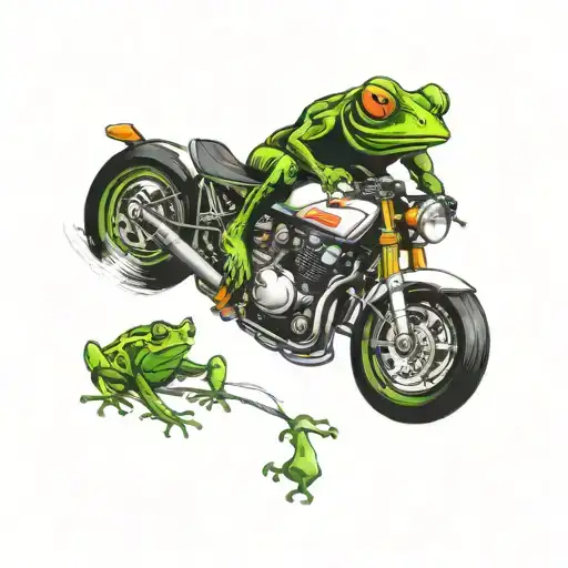A Frog Crashing A Triumph 955 Rs Motorcycle