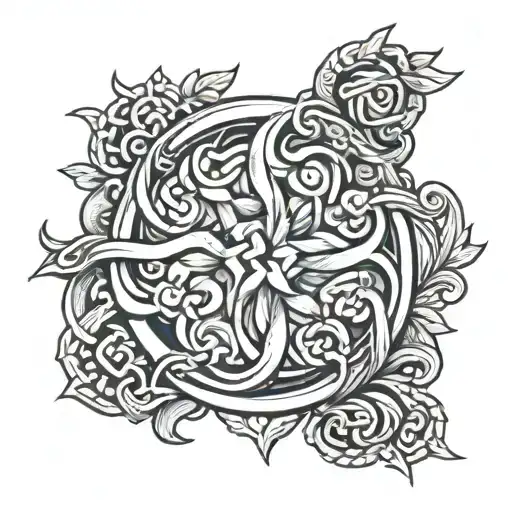 Nordic Knot Design Incorporating Elements