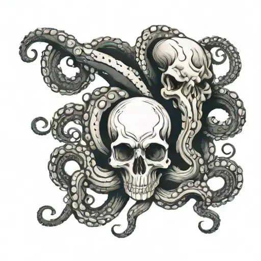 Octopus And Skull