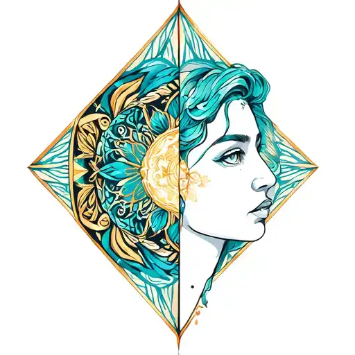 Gemini And Aquarius Patern Geometrical