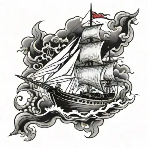 Ship Pirate Sailboat