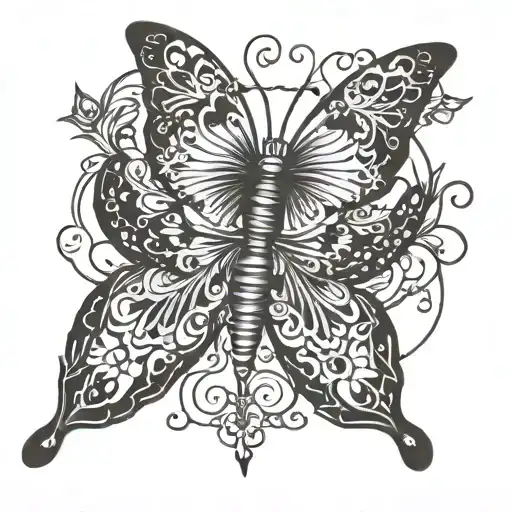 Complicated And 2003 And Black And White Butterfly