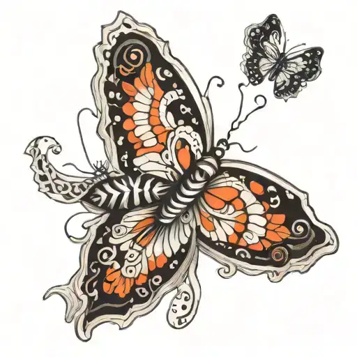 Complicated And 2003 And Black And White Butterfly