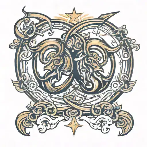 Zodiac Symbols Taurus And Gemini Sign