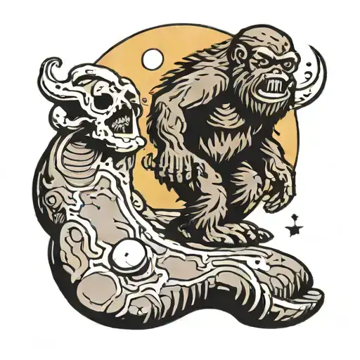 Big Foot Print On The Moon