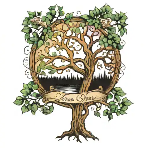 Tree And Names Intertwined