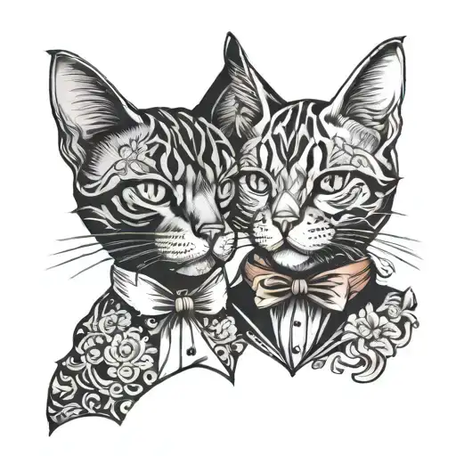 Gentlemen Two Cat Design