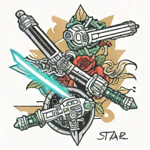 Star Wars Lightsaber Next To Each Other