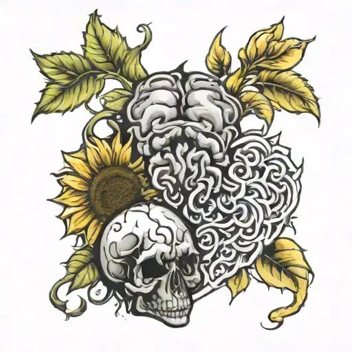 Sunflower And Brain Vs Heart