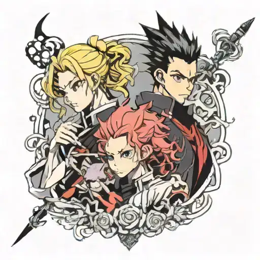 Jujutsu Kaisen And Demon Slayer Couple Tatto Design