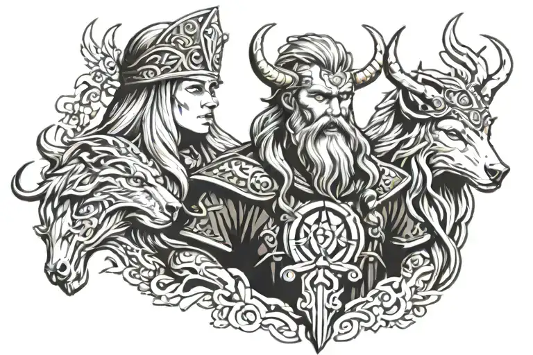 Odin Thor Freya