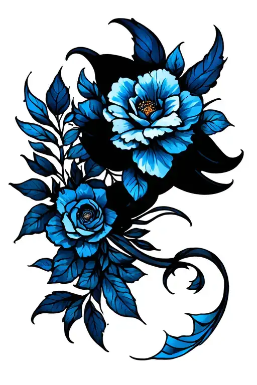 Mostly Black With Hints Of Blue