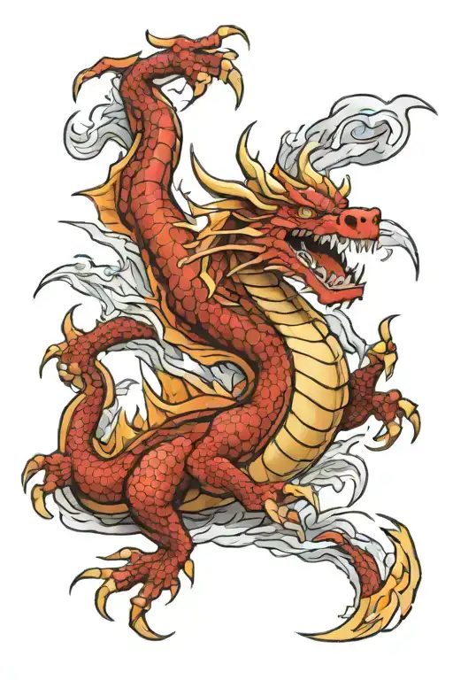 Lightning Flag Waving Dragon