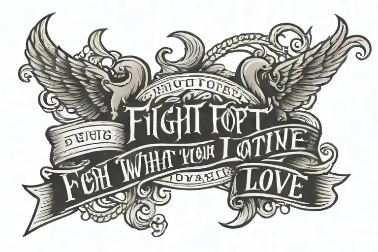 Text That Says Fight For What You Love