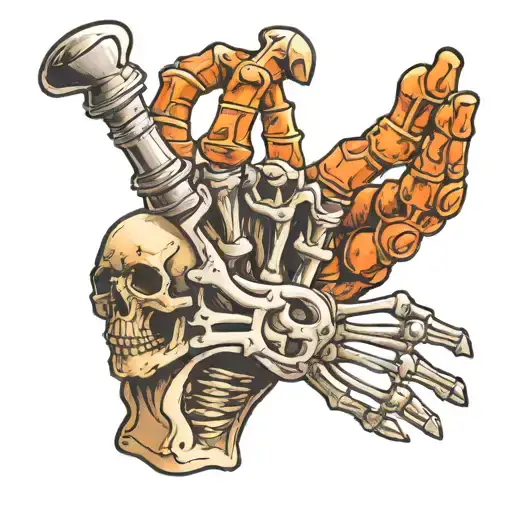 Game Bones Skeleton Hand Holding