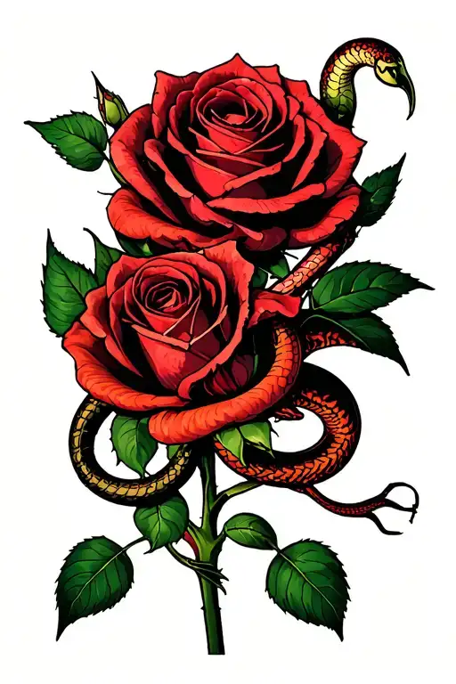 Dead Roses With 1 Healthy Rose With Snakes And Spiders Throughout The Dead Roses