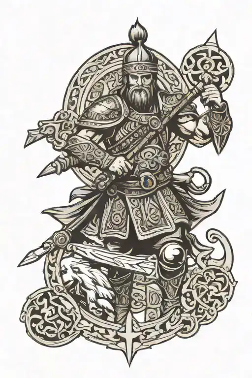 Slavic Warrior Inside The Mir Rune