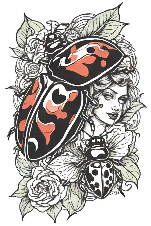 Son And Mother Lady Bugs Masculine