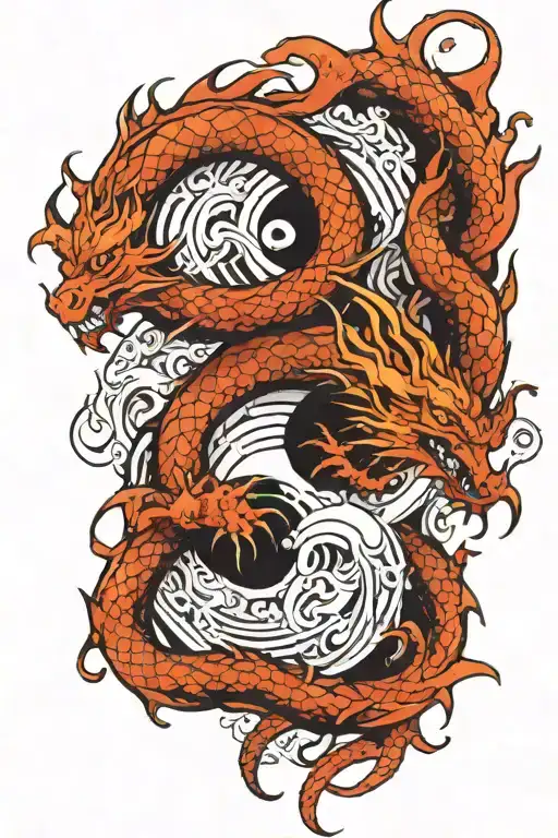 Yin And Yang Dragon Forearm