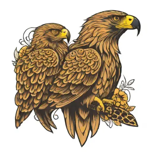 Golden Eagle And Leopard Sleeve