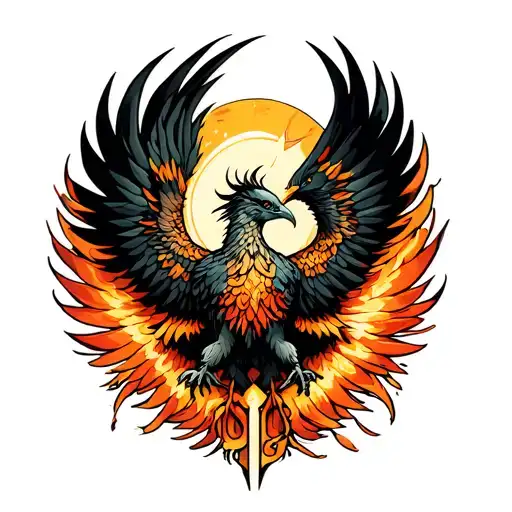 Phoenix Embrace A Virgo Symbol Fit A Left Chest